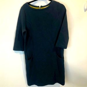 Boden 3/4 Sleeved Blue Shift Dress